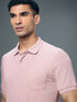 Men Solid Slim Fit Polo T-shirt with MATPIQ