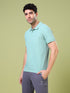 Men Solid Slim Fit Polo T-shirt with MATPIQ