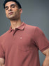 Men Solid Slim Fit Polo T-shirt with MATPIQ
