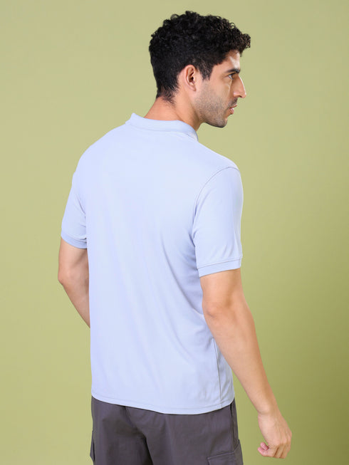 Men Solid Slim Fit Polo T-shirt with MATPIQ