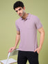 Men Solid Slim Fit Polo T-shirt with MATPIQ