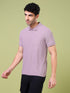 Men Solid Slim Fit Polo T-shirt with MATPIQ