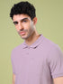 Men Solid Slim Fit Polo T-shirt with MATPIQ