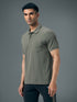 Men Solid Slim Fit Polo T-shirt with MATPIQ