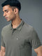 Men Solid Slim Fit Polo T-shirt with MATPIQ
