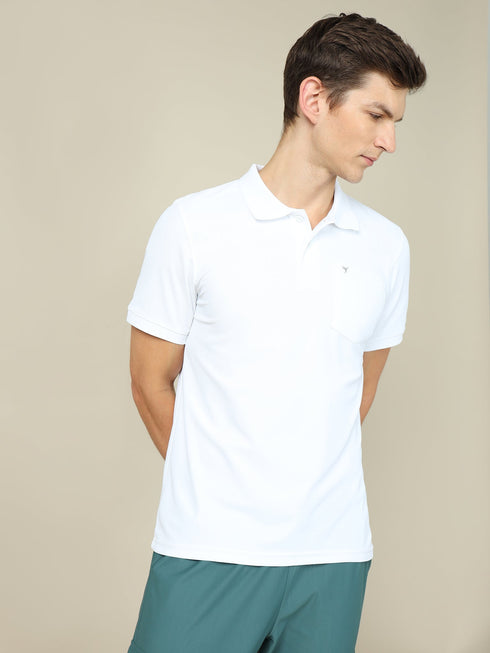 Men Solid Slim Fit Polo T-shirt with MATPIQ (Pack of 2)
