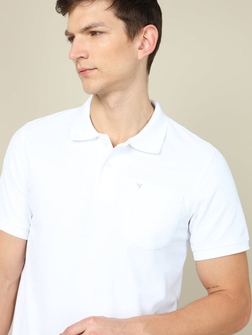 Men Solid Slim Fit Polo T-shirt with MATPIQ (Pack of 2)