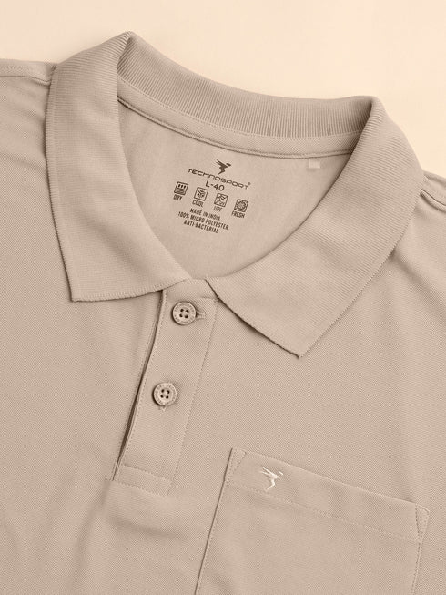 Men Solid Slim Fit Polo T-shirt with MATPIQ (Pack of 2)
