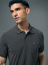 Men Solid Slim Fit Polo T-shirt with MATPIQ