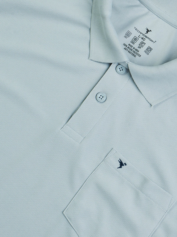 Men Solid Slim Fit Polo T-shirt with MATPIQ