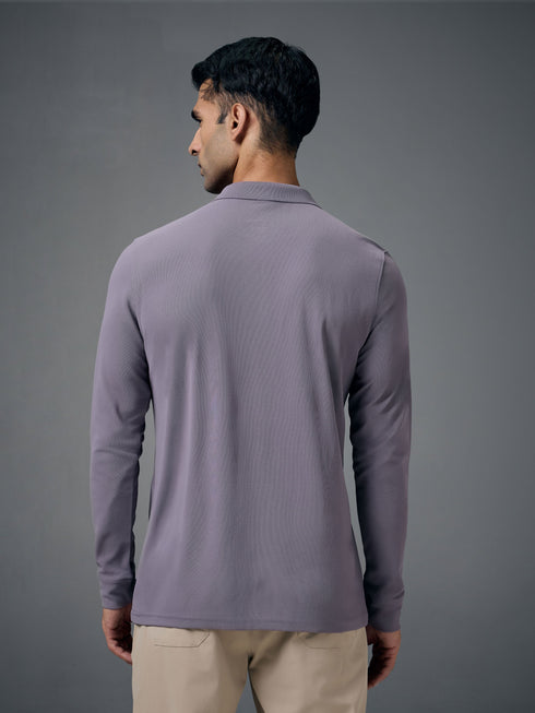 Men Solid Slim Fit Polo T-shirt with MATPIQ