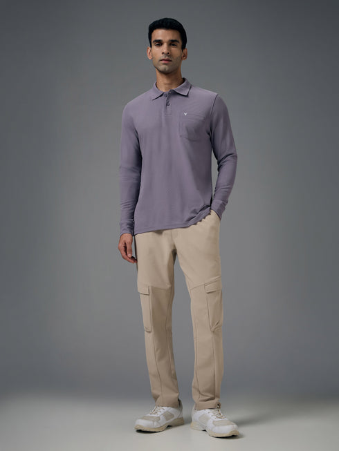 Men Solid Slim Fit Polo T-shirt with MATPIQ