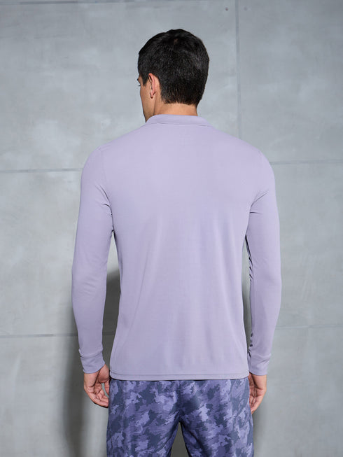 Men Solid Slim Fit Polo T-shirt with MATPIQ