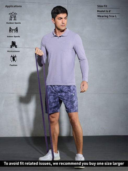 Men Solid Slim Fit Polo T-shirt with MATPIQ