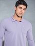 Men Solid Slim Fit Polo T-shirt with MATPIQ
