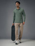 Men Solid Slim Fit Polo T-shirt with MATPIQ