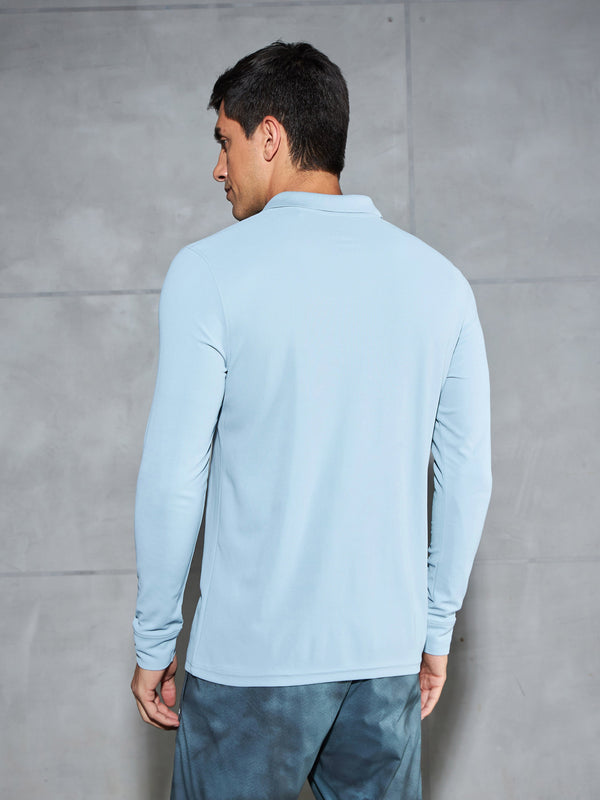 Men Solid Slim Fit Polo T-shirt with MATPIQ