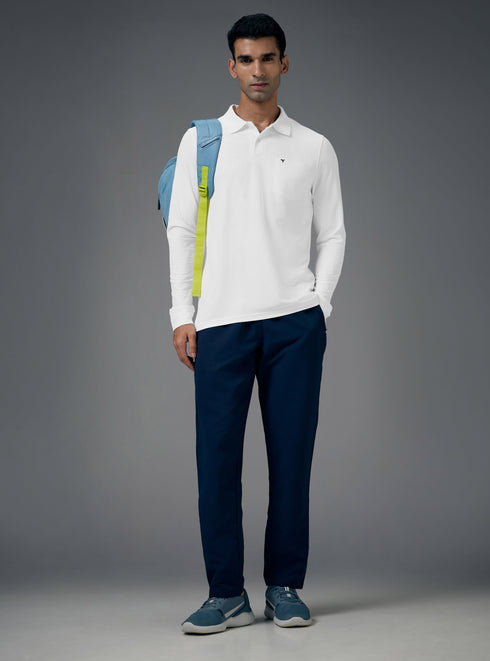 Men Solid Slim Fit Polo T-shirt with MATPIQ