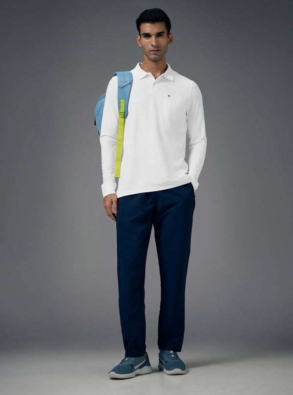 Men Solid Slim Fit Polo T-shirt with MATPIQ
