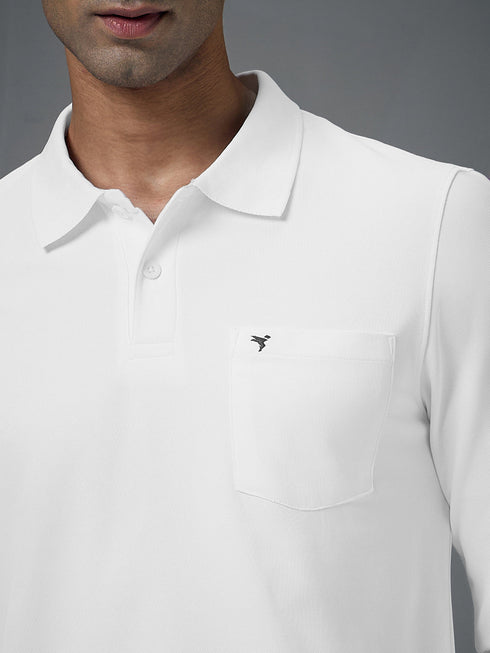 Men Solid Slim Fit Polo T-shirt with MATPIQ