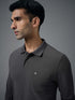 Men Solid Slim Fit Polo T-shirt with MATPIQ