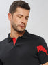 Men Colorblock Slim Fit Polo T-shirt with TECHNO COOL+
