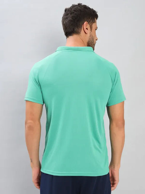 Men Colorblock Slim Fit Polo T-shirt with TECHNO COOL+