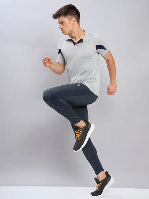 Men Colorblock Slim Fit Polo T-shirt with TECHNO COOL+