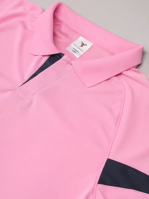 Men Colorblock Slim Fit Polo T-shirt with TECHNO COOL+