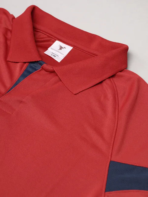 Men Colorblock Slim Fit Polo T-shirt with TECHNO COOL+