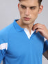 Men Colorblock Slim Fit Polo T-shirt with TECHNO COOL+