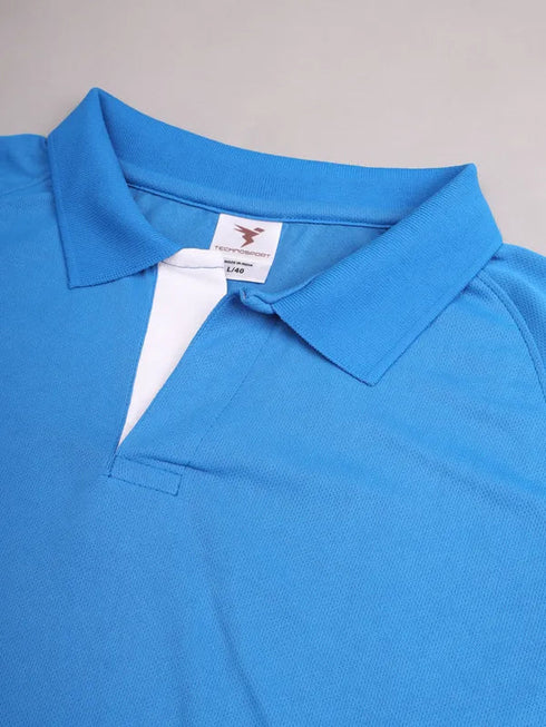 Men Colorblock Slim Fit Polo T-shirt with TECHNO COOL+