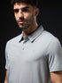 Men Solid Slim Fit Polo T-shirt with COTFLEX