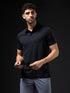Men Solid Slim Fit Polo T-shirt with COTFLEX