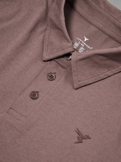 Men Solid Slim Fit Polo T-shirt with COTFLEX