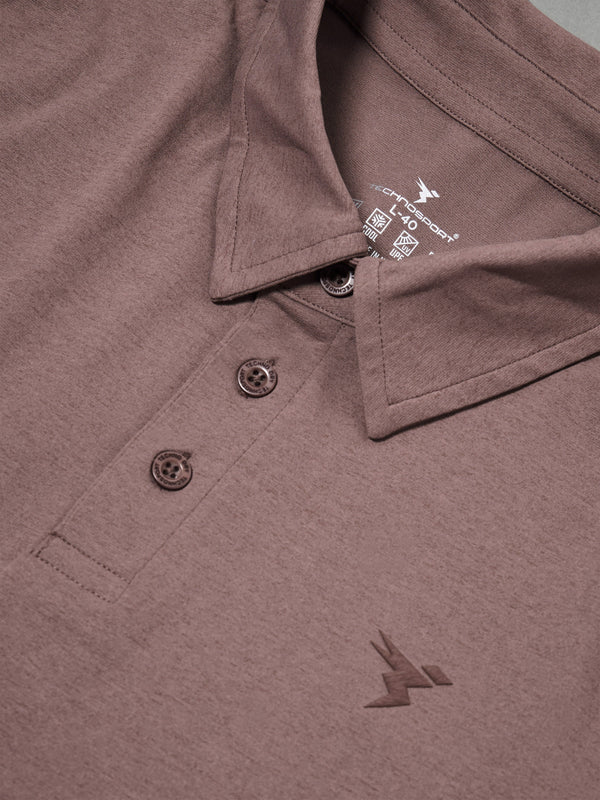 Men Solid Slim Fit Polo T-shirt with COTFLEX