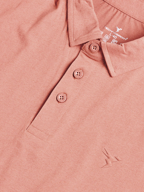 Men Solid Slim Fit Polo T-shirt with COTFLEX