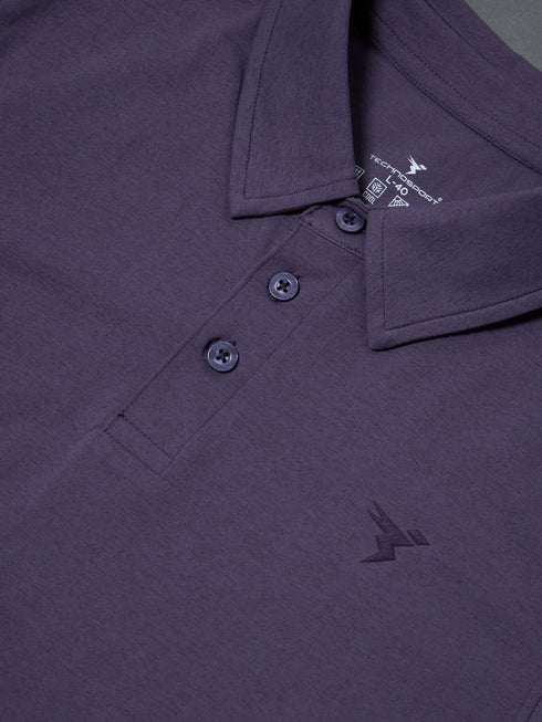 Men Solid Slim Fit Polo T-shirt with COTFLEX