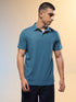 Men Solid Slim Fit Polo T-shirt with COTFLEX