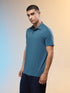 Men Solid Slim Fit Polo T-shirt with COTFLEX