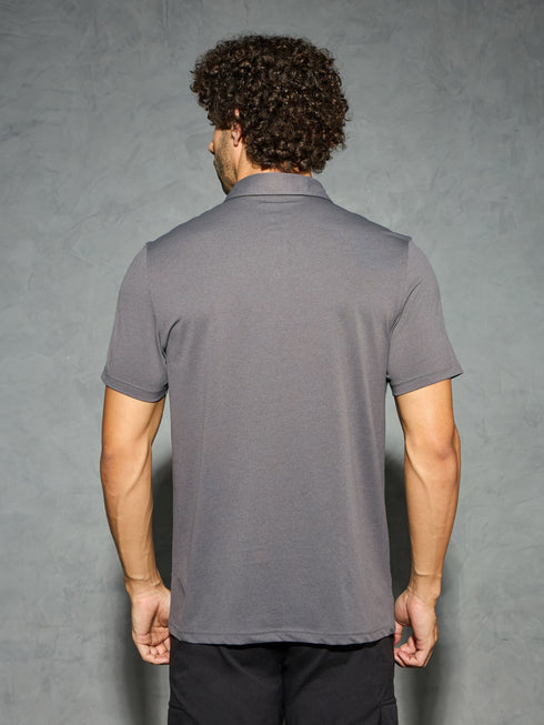 Men Solid Slim Fit Polo T-shirt with COTFLEX