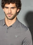 Men Solid Slim Fit Polo T-shirt with COTFLEX