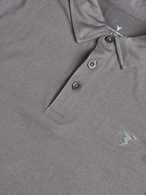 Men Solid Slim Fit Polo T-shirt with COTFLEX