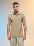 Men Solid Slim Fit Polo T-shirt with COTFLEX