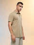 Men Solid Slim Fit Polo T-shirt with COTFLEX