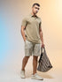 Men Solid Slim Fit Polo T-shirt with COTFLEX