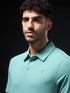 Men Solid Slim Fit Polo T-shirt with COTFLEX