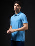 Men Solid Slim Fit Polo T-shirt with COTFLEX