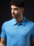 Men Solid Slim Fit Polo T-shirt with COTFLEX
