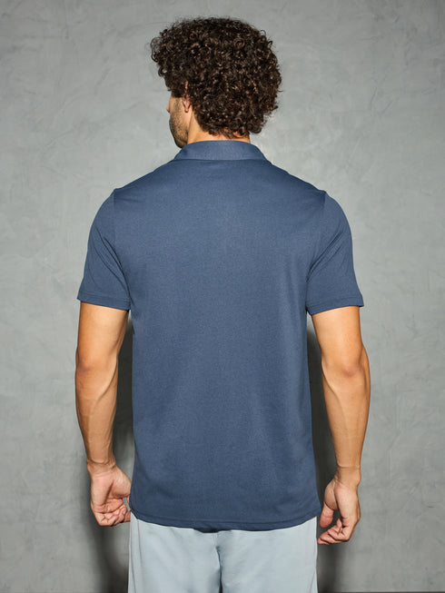 Men Solid Slim Fit Polo T-shirt with COTFLEX